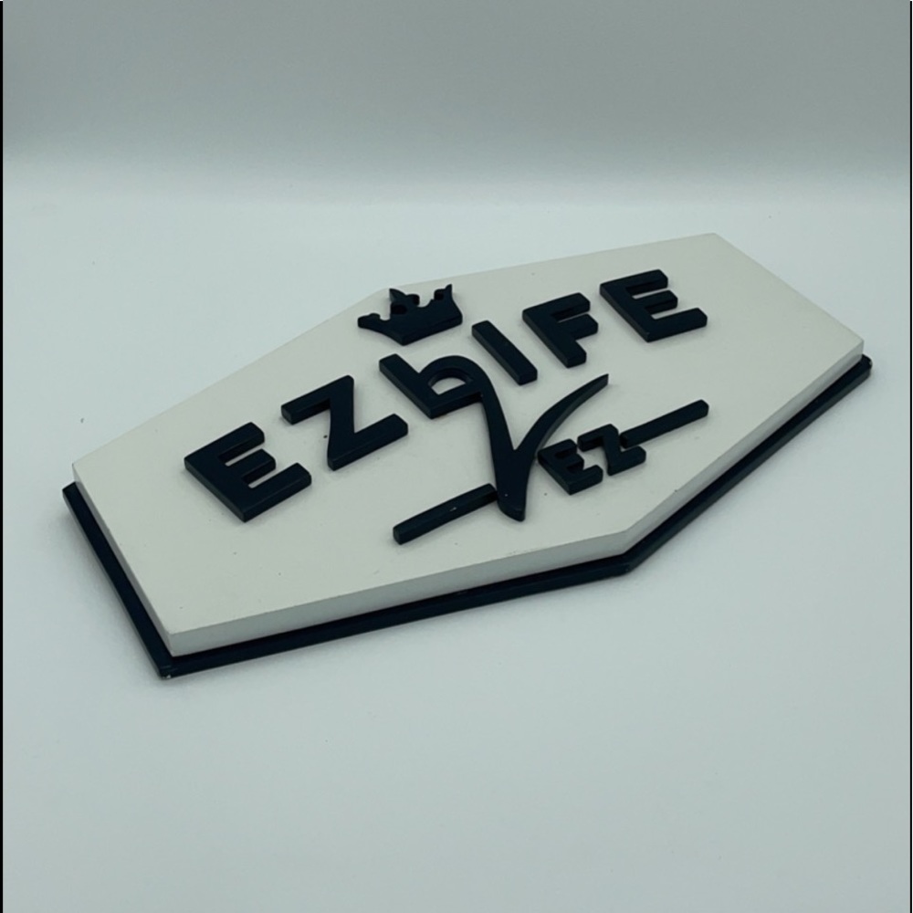 ‘EzLife2ez’ Custom Wooden Logo Plaque